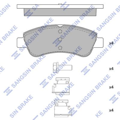 רפידות בלם קדמיות HI-Q SP1241 – אופל קרוסלנד X / קרוסלנד