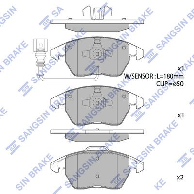 רפידות בלם קדמיות HI-Q SP1692 – אודי A1